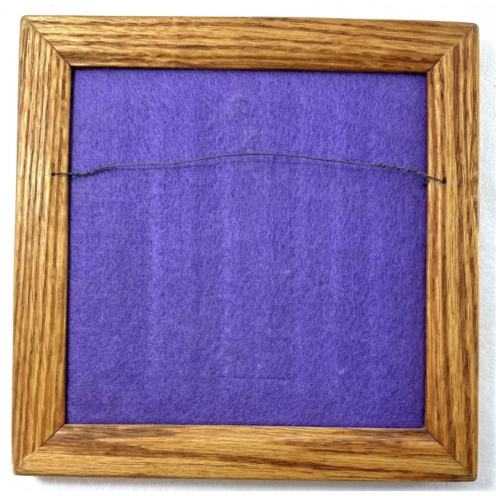 Southwest Tile Art © Orane 1992 “Try Your Wings” Eagle Compass Framed 7x7” - Picture 7 of 8